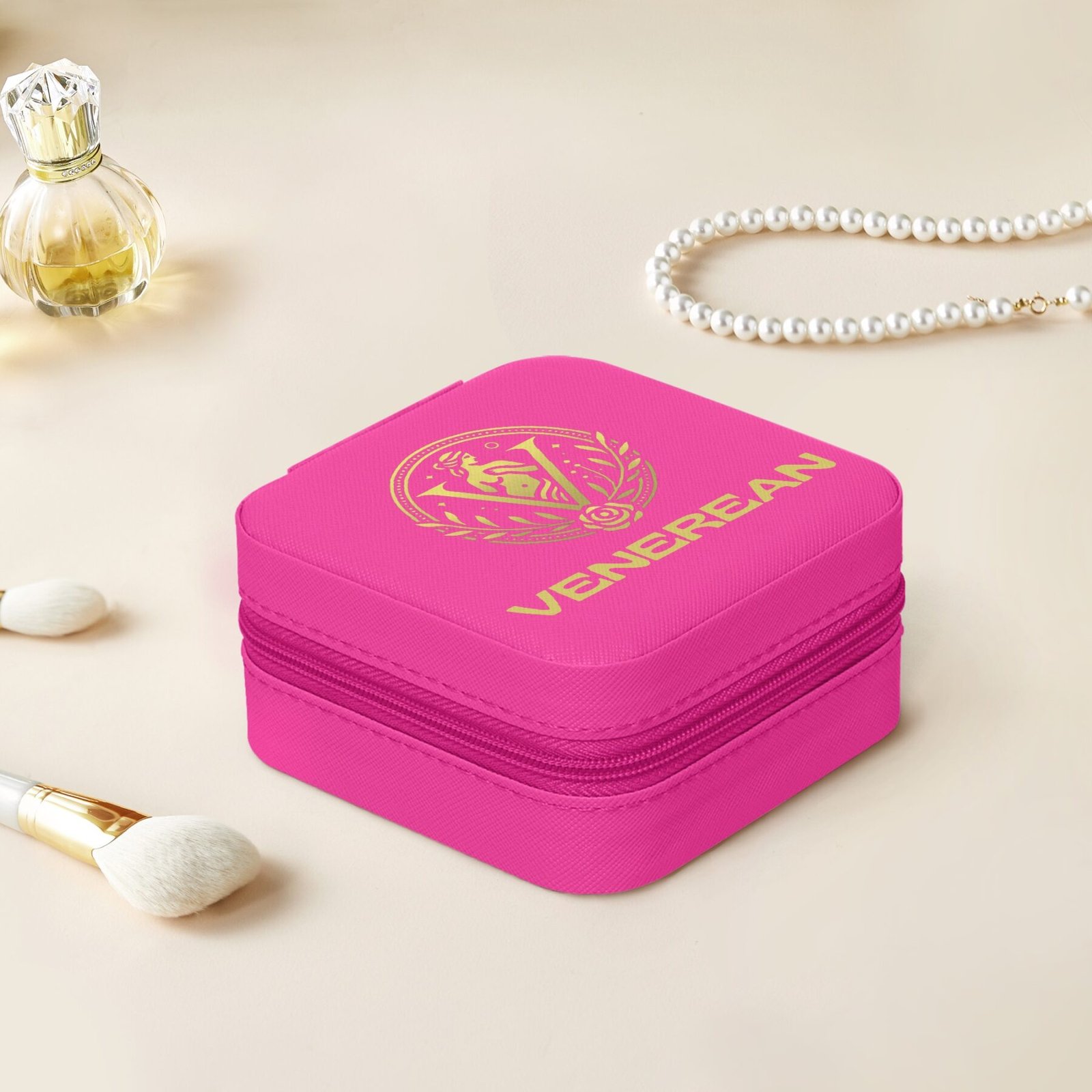 Venerean Luxe Travel Jewelry Box – Elegance on the Go