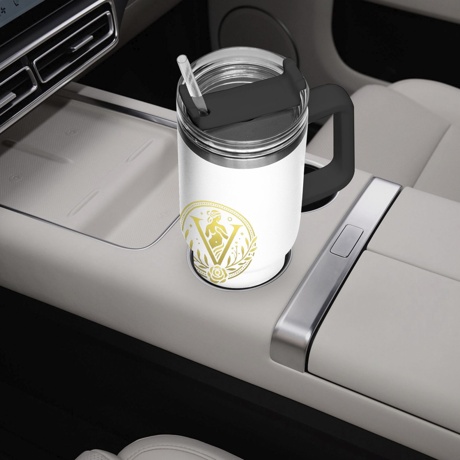 Venerean Voyager Stainless Steel Car Cup – Durable Elegance for On-the-Go Hydration