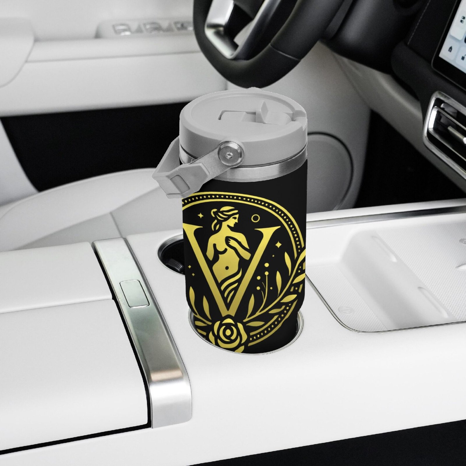 Venerean Voyager Stainless Steel Car Cup – Durable Elegance for On-the-Go Hydration