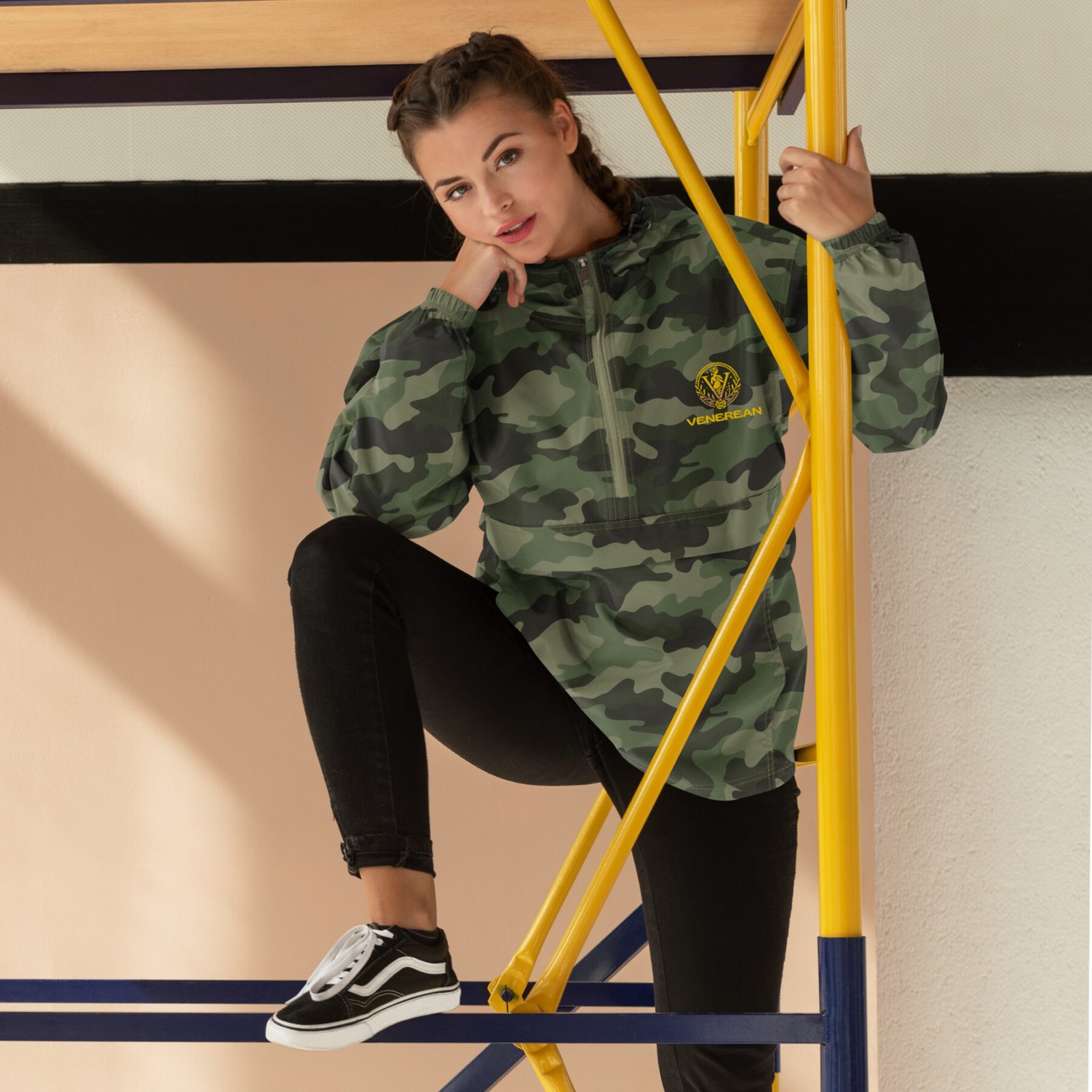 Venerean x Champion Packable Jacket - Ultimate Protection, Effortlessly Portable