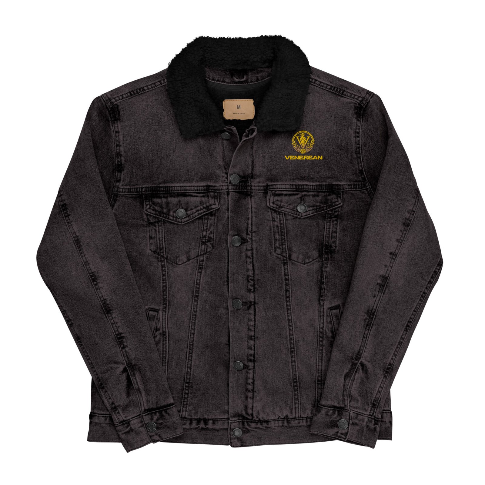 Venerean Classic Sherpa-Lined Denim Jacket - Timeless Style with Modern Warmth