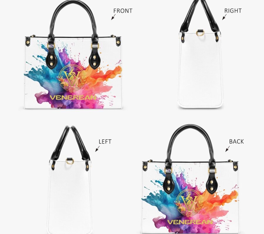 Venerean Color Splash PU Leather Tote