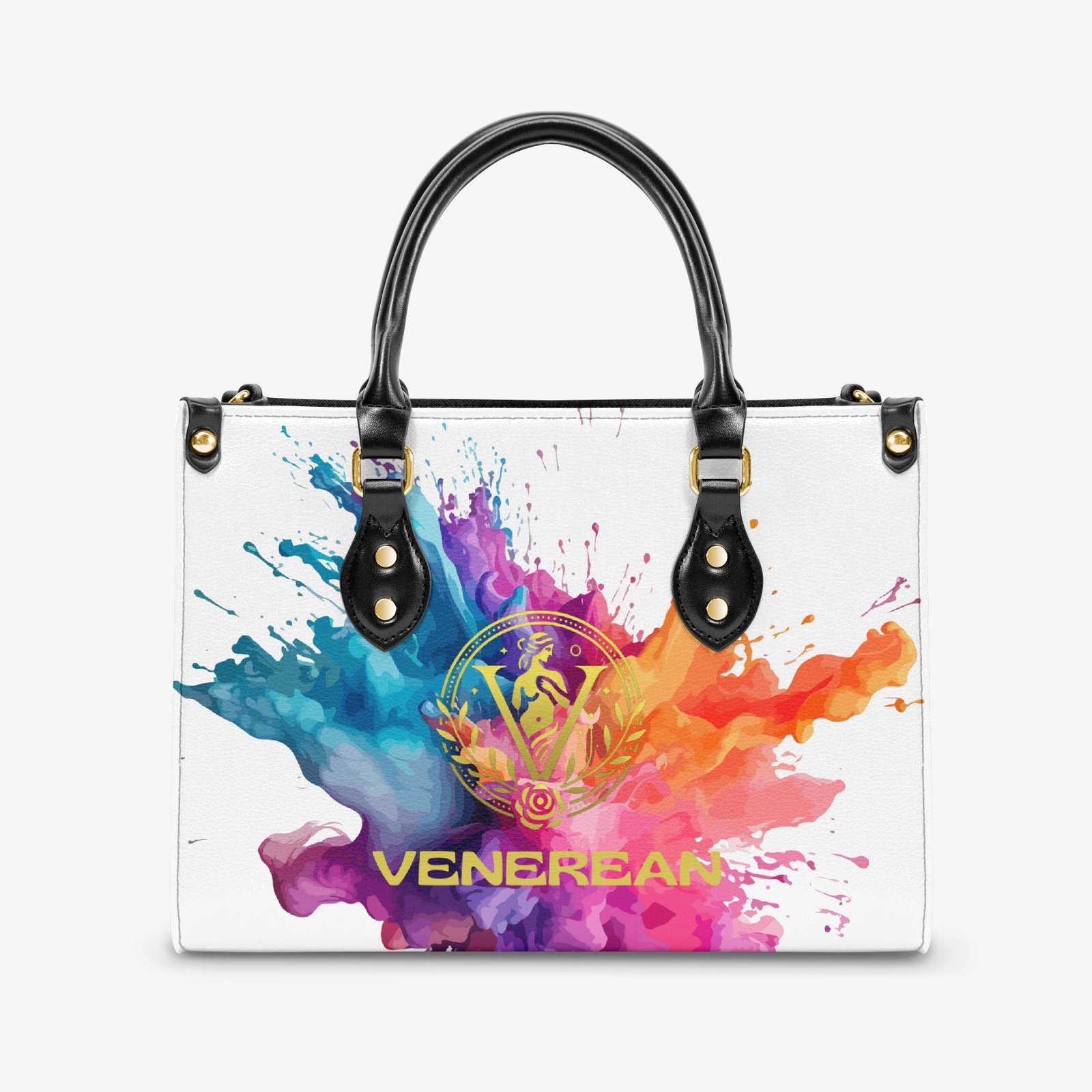 Venerean Color Splash PU Leather Tote, view 6