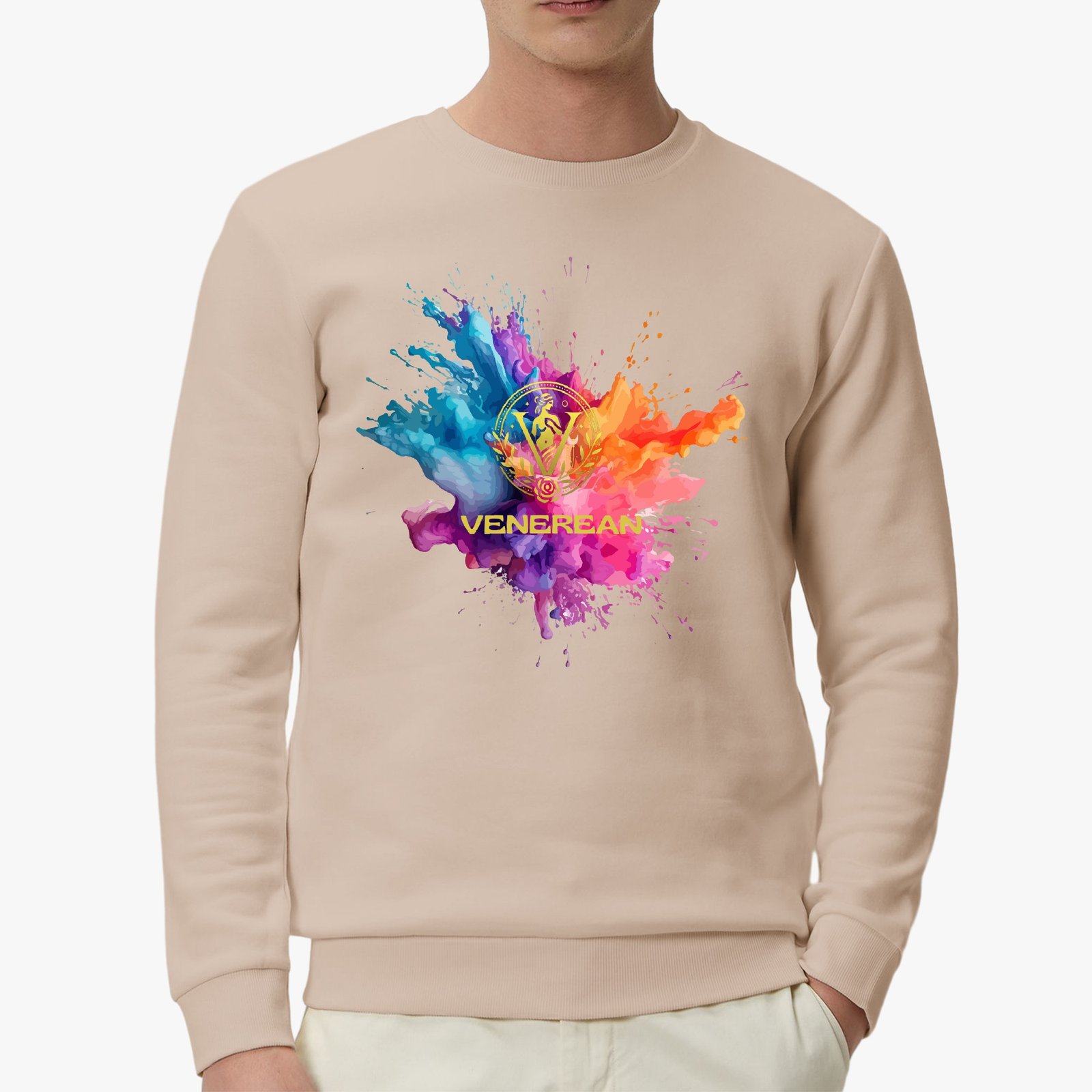 Venerean Color Splash Garment-Dyed Sweatshirt, view 8