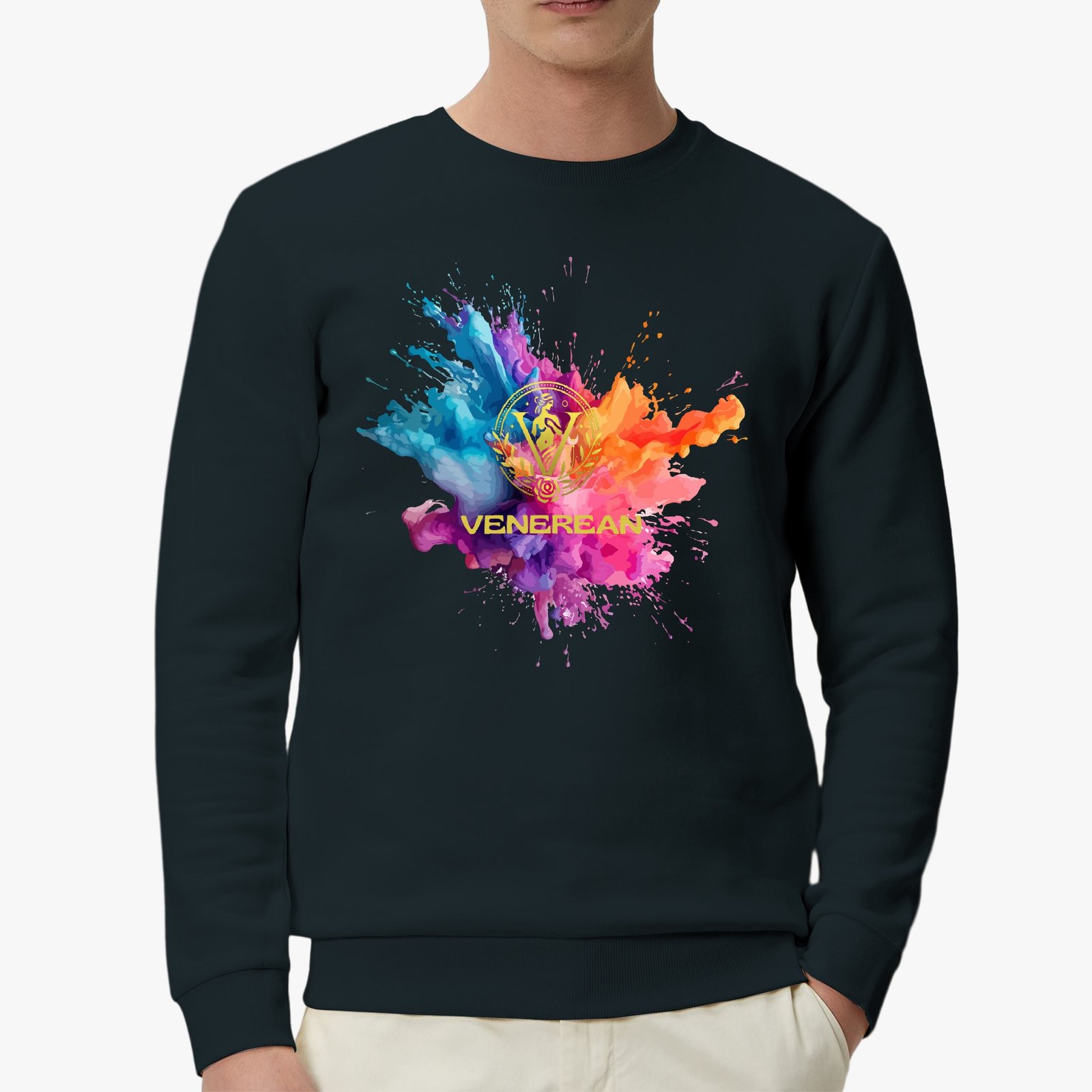 Venerean Color Splash Garment-Dyed Sweatshirt, view 16