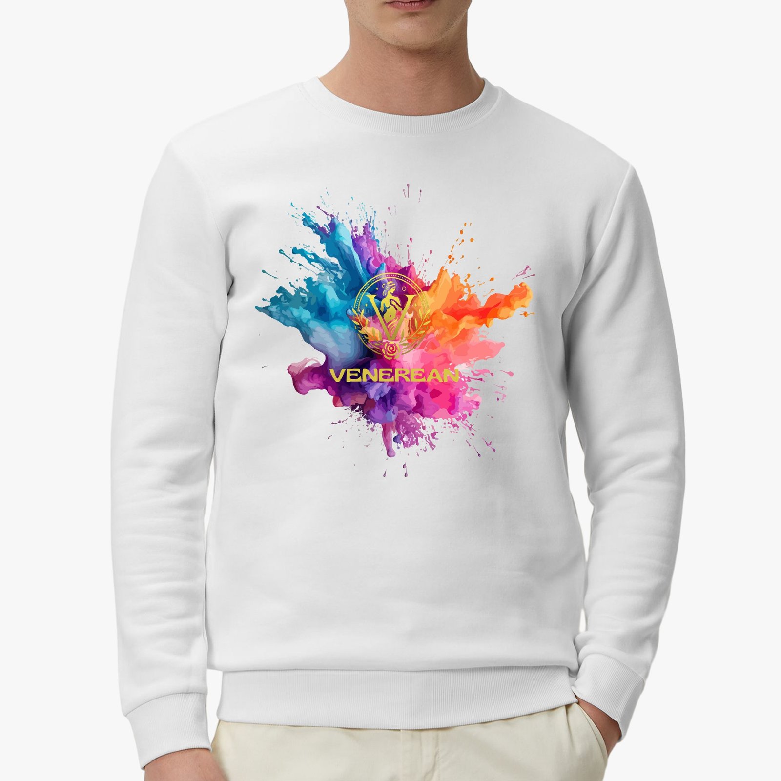 Venerean Color Splash Garment-Dyed Sweatshirt, view 23