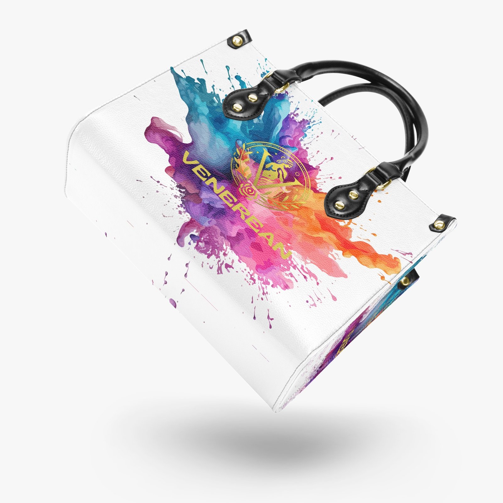 Venerean Color Splash PU Leather Tote, view 7