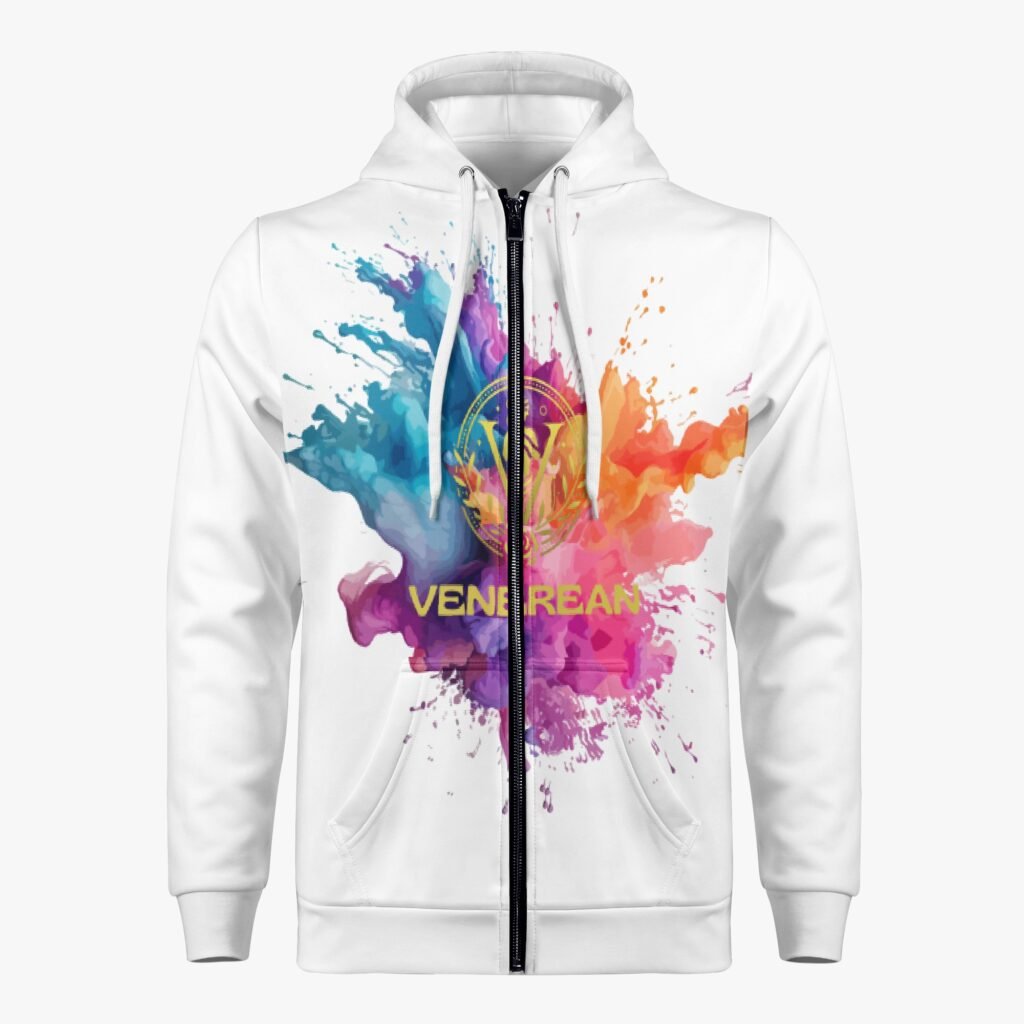 Venerean Color Splash Zip-Up Jacket by Venerean