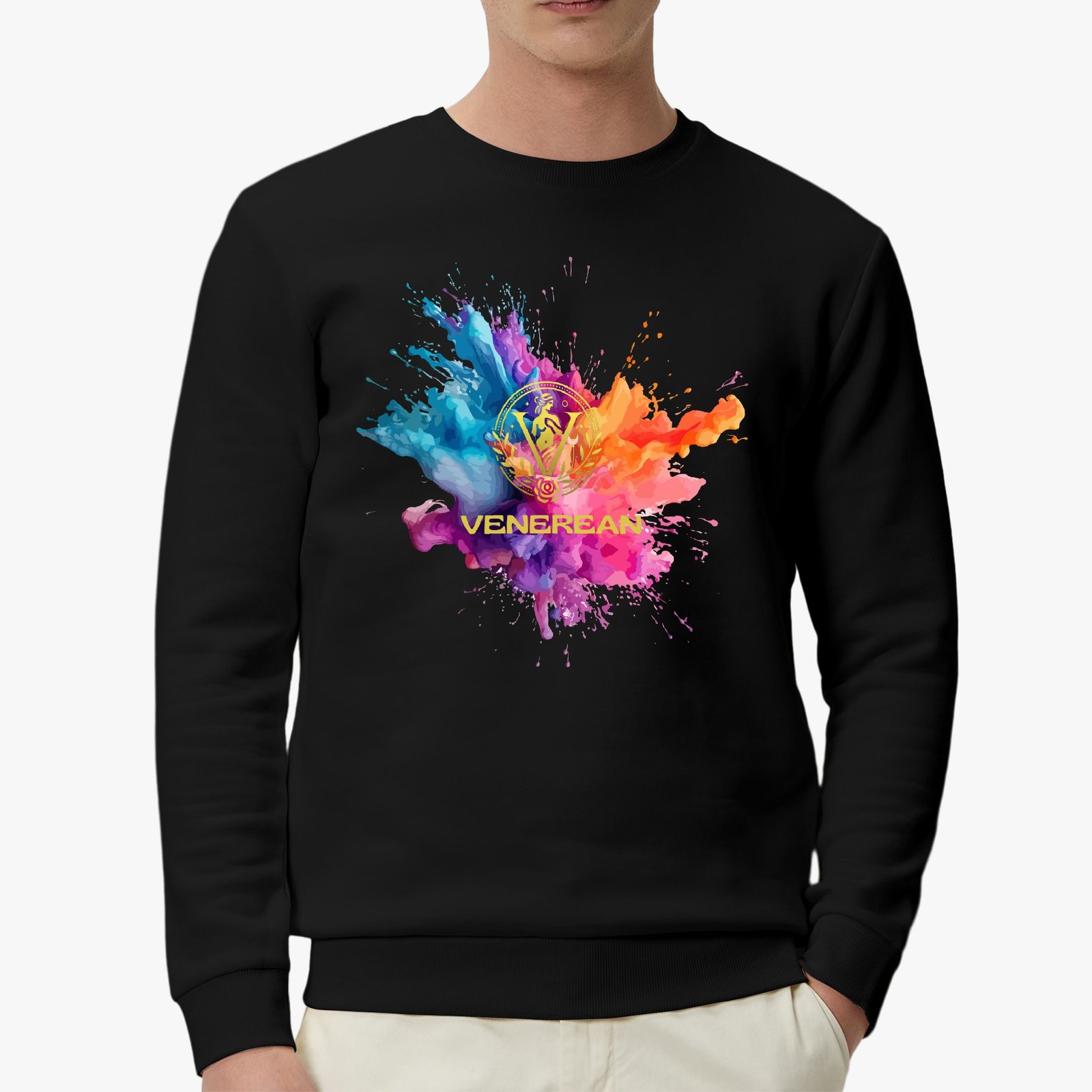 Venerean Color Splash Garment-Dyed Sweatshirt, view 20