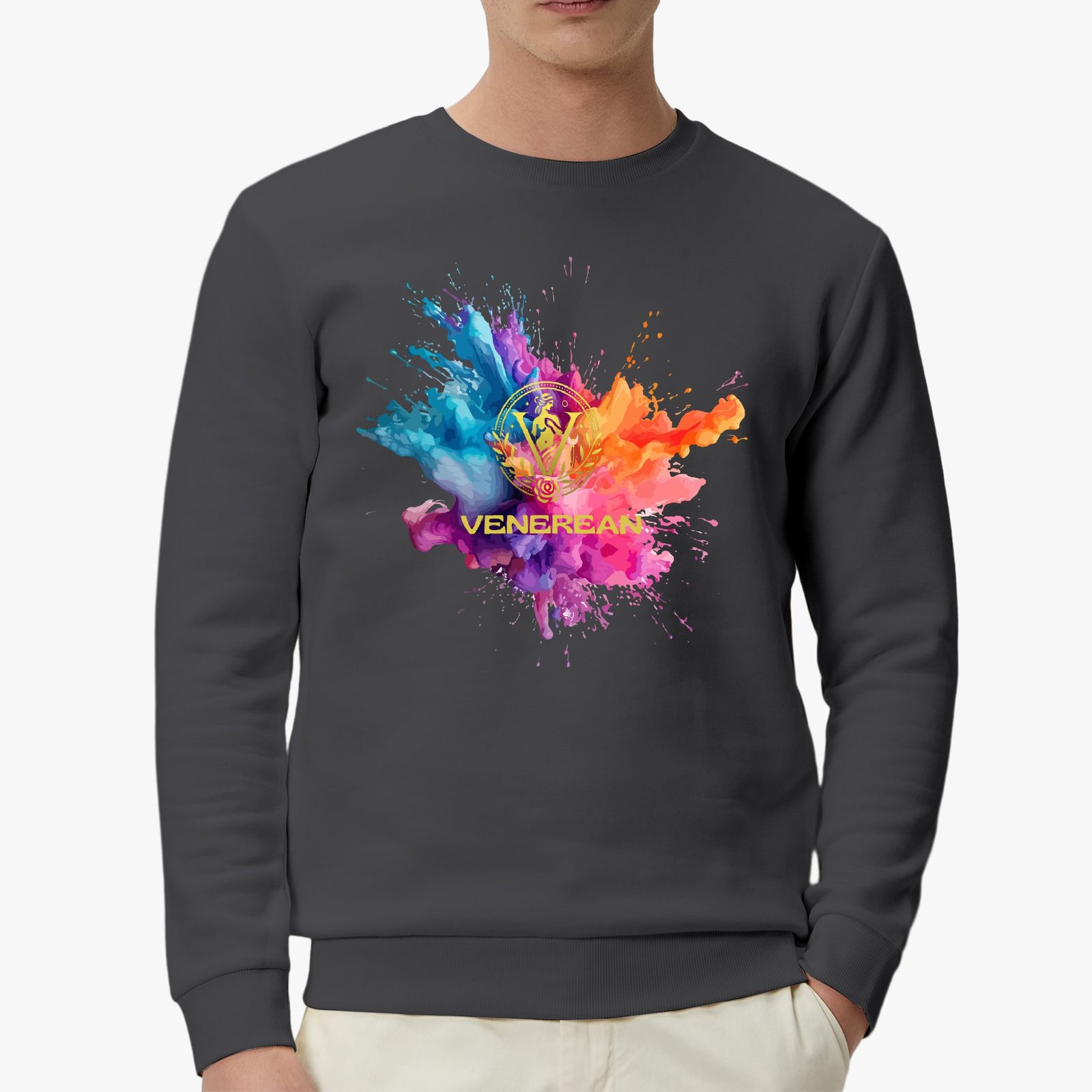 Venerean Color Splash Garment-Dyed Sweatshirt, view 12